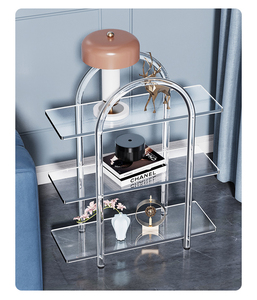 Bàn Bên Bằng Acrylic Trong Suốt Kệ Nhiều Tầng Phong Cách Instagram Phong Cách Scandinavia Kệ Trưng Bày Sàn Xe Đẩy Để Đồ Cạnh Giường Bàn Góc - Product Image 4