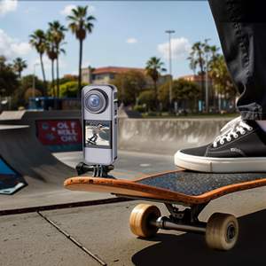 Cámara de Acción con Pantalla Dual de 2.0 Pulgadas, Video 1080p 4K, No Resistente al Agua, para Viajes, Uso en Casco de Motocicleta, con Tarjeta de 32GB, Gris - Product Image 2