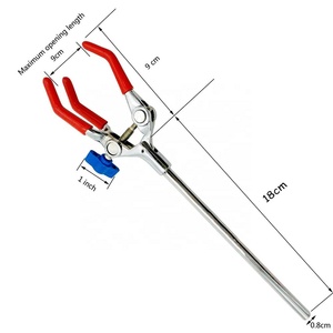 Haiju phòng thí nghiệm đa chức năng condenser beaker Kẹp ba ngón tay có thể điều chỉnh mở rộng cao su-tráng hàm mạ crôm phòng thí nghiệm kẹp - Product Image 3