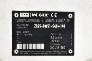 Vogel Zr25-bw51-s48+140, Lubrification Centrale avec 50l - Product Image 5