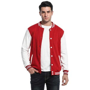 Veste de baseball en coton personnalisée OEM pour homme, brodée, style universitaire, bomber, grande taille, veste d'hiver avec logo sur le devant - Product Image 1