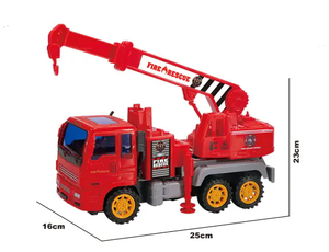ITTL Plastic 6PCs Tamaño <span class=keywords><strong>grande</strong></span> Camión de <span class=keywords><strong>bomberos</strong></span> Remolque Camión de <span class=keywords><strong>juguete</strong></span> Set City Rescue Vehicle Fireman Kits para niños Juguetes - Product Image 3