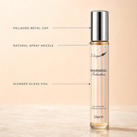 VILiLY 25ml Eau de Parfum de Poche pour Femme, Parfum Floral Fruité Délicat avec Boîte Cadeau Rayée Pastel Moderne et Luxueuse