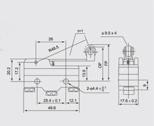 מתג Z-15GW2-B צ 'ינאקל מתג מיקרו מתג מתג ידית מיני חכם מגבלה - Product Image 3