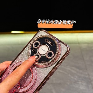 Étui magnétique antichoc électroplaqué avec paillettes de diamant à 360 degrés °   Support rotatif pour <span class=keywords><strong>Huawei</strong></span> Magic 6 P80 Pura 70 Mate 80 Pro Max - Product Image 5