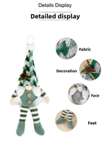Nouvelle charmante poupée de Noël rose Bonhomme de neige Père Noël Renne, décorations de Noël pour fenêtres avec paillettes roses