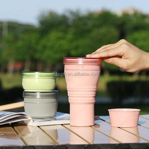 Tasses à café en silicone personnalisables, mignonnes et créatives, en caoutchouc souple, bouteille d'eau pliable pour le sport, isotherme grande capacité pour boissons chaudes/froides - Product Image 2