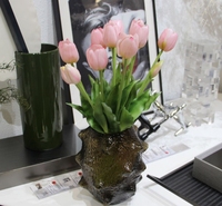 Tulipe en silicone Fleurs artificielles pour l'obtention du diplôme Fête des mères Pâques Noël Nouvel An Halloween Populaire pour les fêtes