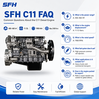 Moteur diesel à rampe commune SCDC SFH C11.460 460HP 1900 tr/min pour camion lourd, remplacement pour Iveco FPT CURSOR 9