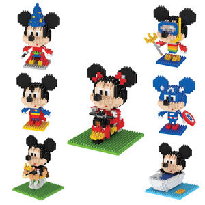 Cartoon Bausteine Kit Brick Cartoon Charakter Tiere Modell Lernspiel zeug Mickey Minnie Bausteine für Kinder - Product Image 1