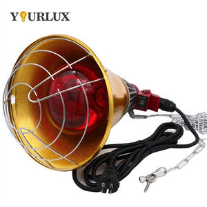 מנורת חימום אינפרא אדום Yourlux 100W/300W ללולים וחוות חזירים, גוף זכוכית בצבע לבן, תאורת IR - Product Image 2