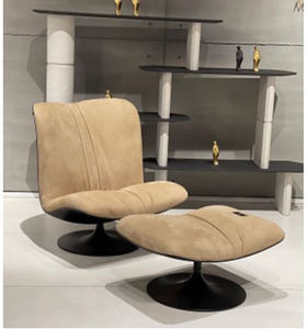 Sillón Individual de Diseño Minimalista Italiano <span class=keywords><strong>Marilyn</strong></span>, Tela Lijada, Moderno, para Sala de Estar, Sillón Tipo Pico de Pato para Dormitorio - Product Image 4