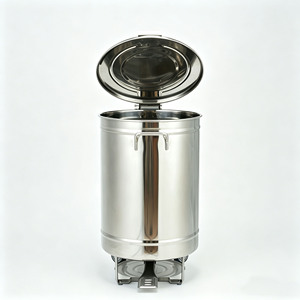 Contenedor <span class=keywords><strong>de</strong></span> <span class=keywords><strong>Basura</strong></span> Industrial Grande <span class=keywords><strong>de</strong></span> 50L, Acero Inoxidable, con Pedal, Recipiente para Desechos, para Hospital, Oficina - Product Image 5