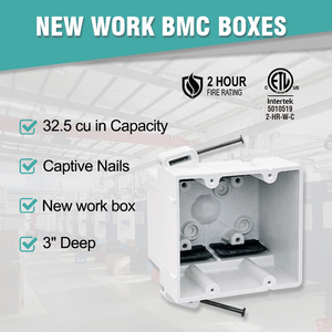 กล่องสวิตช์แบบติดผนัง Shanghai Linsky ขนาด 3 นิ้ว แบบสองช่อง ยี่ห้อ NEW WORK รุ่น Heavy Duty  วัสดุ <span class=keywords><strong>BMC</strong></span> มาตรฐาน IP55 ได้รับการรับรอง ETL สีตามสั่ง รับประกัน 3 ปี - Product Image 3