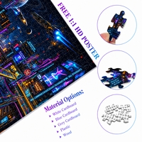 Puzzle sur mesure Thousand Count Future Star City, plateau multicouche, encre végétale, fixation robuste, 70x50cm, format complet, carton durable