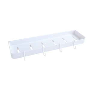 Étagère murale de rangement pour salle de bain, blanche, 50x30 cm, durable, pour articles de toilette - Product Image 5
