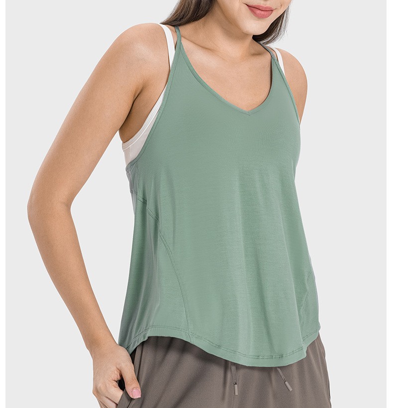 Women's 2025 Strappy Top Gym Yoga Tank Custom Logo Soft Quick Dry Overalls Breathable Plain Solid Stylish Strap Design