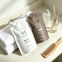 Pochette souple personnalisée de qualité alimentaire avec bec verseur et capuchon, impression héliogravure, surface mate, pour emballage d'huile d'olive
