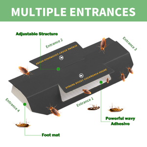 Trampas para Cucarachas, Paquete de 10 Trampas Adhesivas con Cebo, Trampa de Pegamento No Tóxica para Cucarachas, Arañas e Insectos, para Uso en el Hogar, Cocina y Sótano - Product Image 4