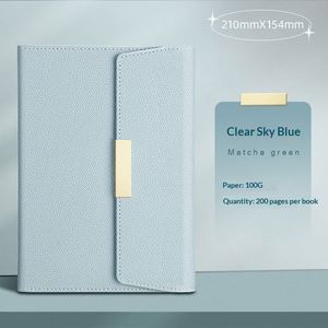 Promotional Corporate Business Modern Magnetic Leather Cover Handmade UV Printed <b>A5</b> PU Loose-Leaf Notebook Journal Custom Logo - Product Image 6