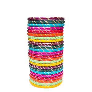 Royal Rang Birangi Handmade Lac Ki Chudiyan Stylish Multicolor Lakh Bangles <b>Inspired</b> by Traditional Indian Jewelry Art - Product Image 1