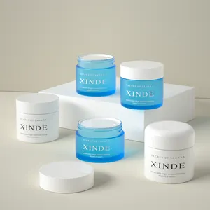 Hoge Kwaliteit Custom Witte 30G Luxe Huisdier Plastic Cosmetische Huidverzorging Crème Pot Met Schroefdop