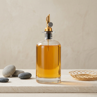 Ensemble de bouteilles en verre cristal blanc de 350 ml et 500 ml pour huile et vinaigre, distributeur de sirop de café, bouteille en verre avec boîte