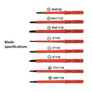 Geïsoleerde schroevendraaierset, duurzaam voor werkplaats, 10-delig VDE precisie met etui en magnetische punten in professionele gereedschapskoffer - Product Image 2