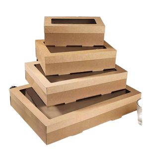 קראפט קרטון נייר אריזה תיבת חלון קרטון נייר תיבת מלבן קטן מלבן עם חלון pvc - Product Image 1