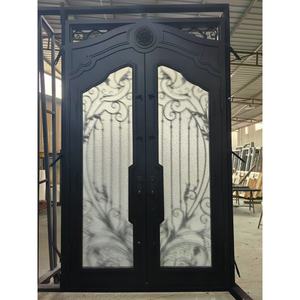 Nuevo diseño Puerta de entrada de seguridad de acero Apartamento Edificio Puerta de entrada Hierro Puerta doble rotura térmica - Product Image 6