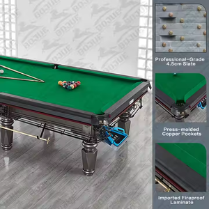 Table de billard classique en bois massif de taille standard, 9 pieds, pour club de billard, sortie d'usine - Product Image 2