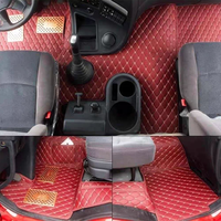 Ensemble complet de tapis de sol pour camion en cuir rouge, noir, marron, violet, XPE, résistant, imperméable, antidérapant, sur mesure avec options de couleur