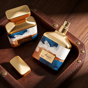 Atomizador de <span class=keywords><strong>Perfume</strong></span> de Diseño Único y Lujoso Estilo Árabe, 50 ml, Etiqueta Privada, Botella de Vidrio Vacía para Fragancias, Caja de Empaque con Tapa Dorada - Product Image 5