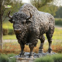 Estatua de Bisonte Americano de Bronce en Venta, Escultura de Fauna Silvestre Personalizada para Rancho
