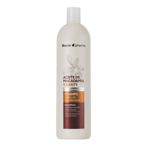 Champú Thader Pharma con aceite de macadamia y manteca de karité para cabello teñido, seco y dañado - Product Image 1