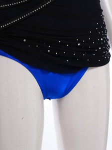 Combinaison de patinage artistique pour femmes, combinaison avec jupe pour gymnastique, costumes de danse latine et jazz pour dames, costumes de danse de salon pour compétition - Product Image 5