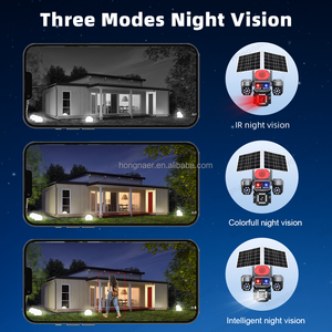 Беспроводная солнечная камера видеонаблюдения Hongnaer 20 МП HiEasy AOV с 4 объективами, уличная, с поддержкой 4G SIM-карты - Product Image 4