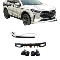 Kit carrosserie complet (lèvre de pare-chocs avant, diffuseur arrière, aileron de coffre, échappement) pour Jetour X70 Plus 2021-2024 - Accessoire de tuning