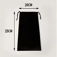 Sac à cordon étanche à la poussière à coudre manuelle de petite taille Sac en polyester noir Pochette pour câble de données pour casque