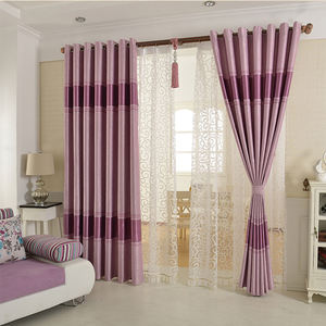 Lumière de luxe moderne minimaliste style princesse chambre à coucher atmosphère haut de gamme français couleur unie polyester <span class=keywords><strong>jacquard</strong></span> fini rideau - Product Image 5