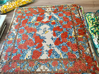 Tapis de Mahjong Floral et Oiseaux de 31,5 pouces, Motif Rose Vintage en Osier, Tapis de Jeu Antidérapant pour Poker et Soirées de Jeu en Famille