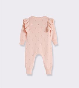 Pakaian Bayi Baru Lahir Musim Semi Gugur Gaya Nordik Romper Bayi Satu Potong Bayi Perempuan Warna Lengan Panjang Jumpsuit Segitiga - Product Image 2