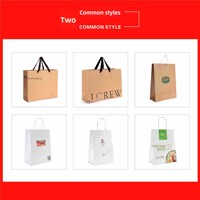 Sac fourre-tout en papier kraft biodégradable personnalisable à fond carré pour emballage alimentaire à emporter, cadeau, publicité, en stock, imprimé UV, bougie
