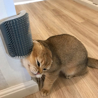 Chats plus doux masseur chat auto toiletteur coin mural doux brosse de toilettage peignes de Massage coin chat gratter brosse à frotter