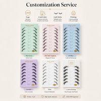 10 paires de demi-cils en fibres synthétiques naturelles, demi-bandes de faux cils