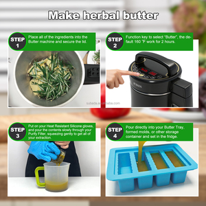 Machine d'infusion et de décarboxylation à base de plantes 2-en-1, 1,3 L, 4-5 tasses, extracteur botanique multifonction pour la fabrication de beurre, d'huile et de teintures - Product Image 5