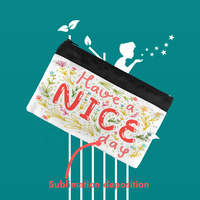 Sacs de toilette et cosmétiques Sunyee en sublimation, impression personnalisée du logo, sac de maquillage en polyester vierge personnalisé en sublimation