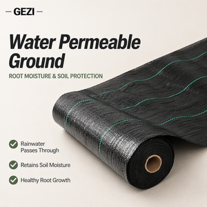 Couverture de semis d'arbre de jardin transparent robuste pp pe plastique respirant absorbant contrôle des mauvaises herbes tapis tapis barrière tissu 100 m coupe - Product Image 3