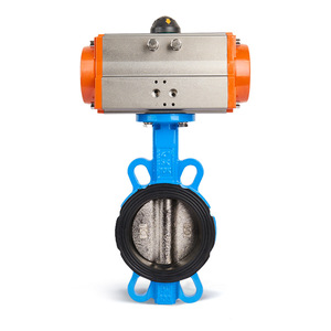 Vanne papillon pneumatique Dongqi D671X-16Q DN50, type Wafer, corps en fonte, pour eau à température normale - Product Image 1