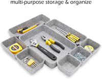 Organiseurs de tiroirs en feutre de haute qualité, lot de 8, pour bureau, chambre et rangement de bureau - Vente chaude